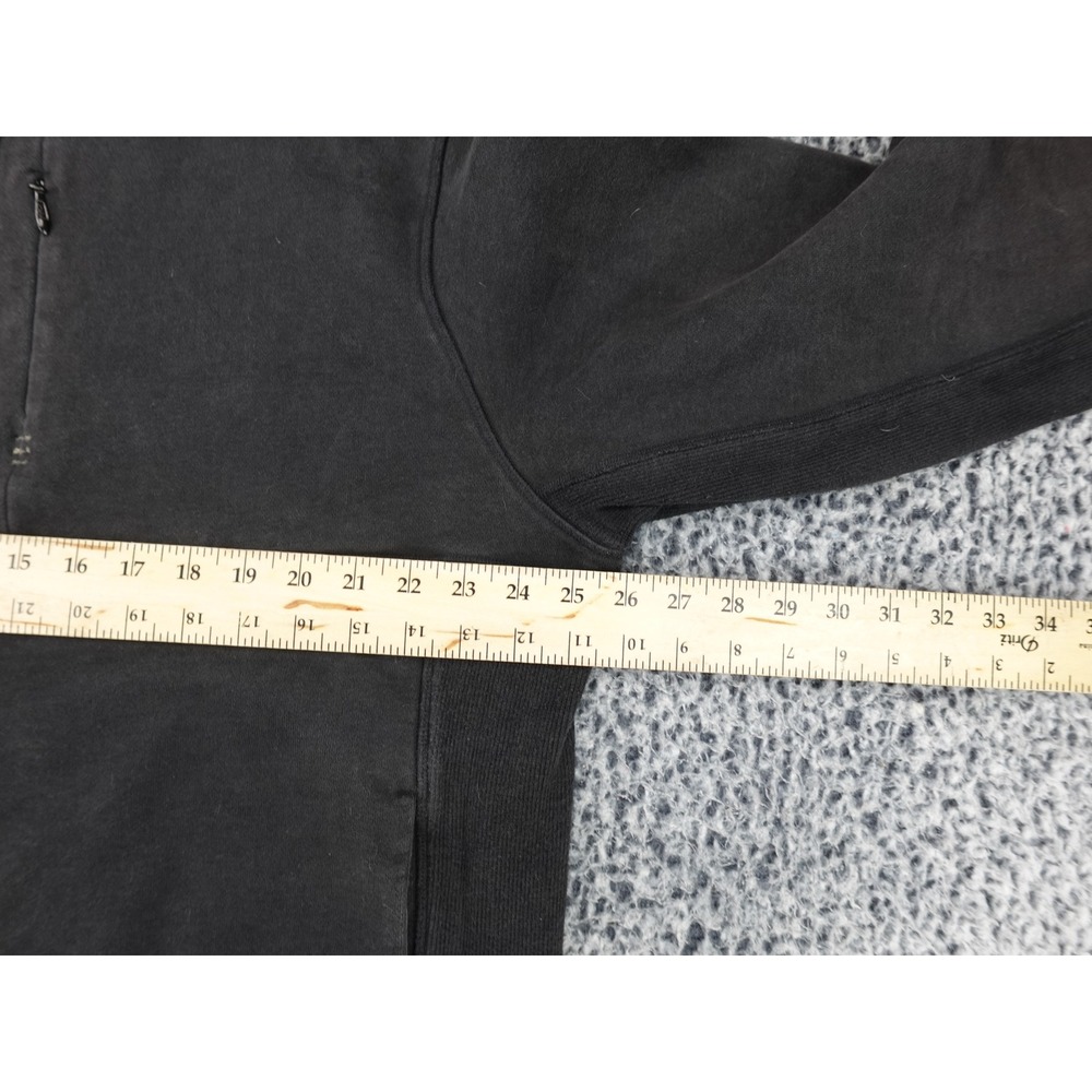 Lululemon Hoodie Mens XL Black Full Zip Fleece Lined Faded Sporty Jacket - Picture 6 of 13